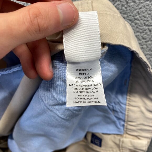 CHUBBIES Mens Shorts - Size 32 Beige khaki - stretch cotton - Picture 7 of 12